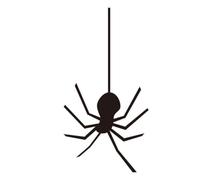 SHINYPASING Spider with Hanging Spider Design Wall Stickers Removable 5 Pcs Halloween PVC Decals Scary Decoration, Easy to Apply on Smooth for Home and Store
