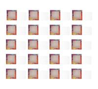 SHINYPASING Square Paper Lash Packaging Boxes Lash Storage and Protection with Open Window 20 Sets for False Eyelashes for Personal Use and Professional Beauty Salons