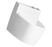 SHINYPASING Toilet Shaped Ashtray Wall Mounted with Lid Creative Funny Stylish Design White ABS Stainless Steel Prevents Ash from Flying for Living Room Bathroom