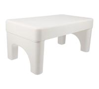 SHINYPASING Toilet Step Stool Potty Stool for Adults Multi-Purpose Anti-Slip White Pp Bathroom Footrest Suitable for Bathroom and Changing Shoes