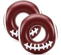 ShinyRelief 2 Pcs Football Sports Inflatable Pool Ring Floats Ring Adult Pool Float Inflatable Floats for Swimming Beach Sports Summer Party Lake River