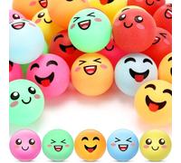 ShinyRelief 24 Pcs Novelty Table Tennis Balls 3 Special Emotion Face Cute Table Tennis Balls Accessories for All Golfers Birthday Fun Gift Game Art Pet(Multicolor)