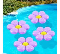ShinyRelief Inflatable Daisy Decor Flower Pool Floats,Purple,4 Pcs