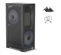 ShinySnake L300 Mesh Mini-ITX Gaming PC Case - 8.5L Ultra-Compact High Airflow SFF, Vertical GPU Mount up to 325mm, SFX/SFX-L PSU & 120mm Cooler Compatible - PCIe 3.0 Riser & DP 1.4 Cable, Black