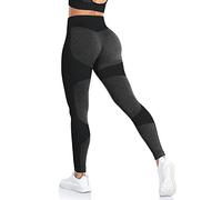 ShinyStar Women's Seamless High Waisted Yoga Leggings Stretch Gym Workout Running Leggings Black S