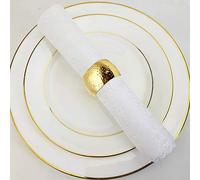 SHIONSON 6 Pack Gold Napkin Rings,Basic Everyday Napkin Rings for Place Settings, Wedding Receptions, Dinner or Holiday Parties,Family Gatherings&Romantic Candlelit Banquet Festival Decoration