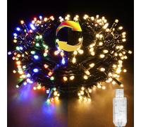 SHIONSPACE 100LED String Fairy Lights by USB Power, Warm to Multi-Color 11 Modes Color Changing, Christmas Light with Timer for Indoor & Outdoor, Xmas Tree, Halloween, Garden, Party Decor