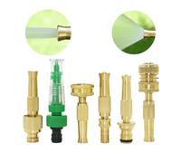 Ship Accessories Brass Hose Irrigation Sprinklers Copper High Pressure Nozzle Car Wash Garden Irrigation Water Guns Adjustable Plant Watering Irrigation Accessories(Brass)