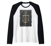Ship Anchor Maritime Sailor Sea Captain Harbor Sea Anchor Raglan Baseball Tee