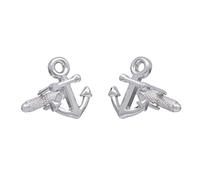 Ship Anchor Shirt Cufflinks Presented in Onyx Art Cufflink Box