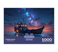 Ship And Starry Sky Jigsaw Puzzles for Adults Interesting Puzzle Game 1000 Piece Brain Challenge for Adults Gifts 70x50cm/1000pcs