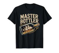 Ship Bottle Maker Retro Badge Nautical Hobby Craft T-Shirt