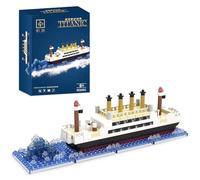 Ship Building Block Set Ship Model Construction Toys, Micro Mini Building Blocks Toy, DIY Collectible Buildings Model Architecture Gifts for Adults Kids