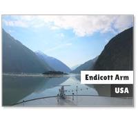 Ship Entry into The Endicott Arm A Fjord in The Boundary Ranges in The US State of Alaska, South of Juneau, Fridge Magnet