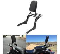 [Ship From USA] Motaux Passenger Backrest Sissy Bar with Luggage Rack for Kawasaki Vulcan 900 VN900 1996-2022, Black