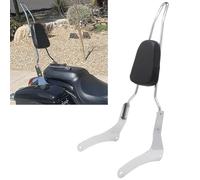 [Ship From USA] Motaux Passenger Sissy Bar Rear Backrest Pad for Kawasaki Vulcan 900 Classic Custom VN900 1996-2023, Chrome