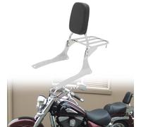 [Ship From USA] Motaux Passenger Sissy Bar with Luggage Rack Backrest Pad for Suzuki Boulevard C90 2005-2009 / Suzuki VL1500 Intruder 1998-2004, Chrome