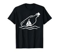 Ship in A Bottle Sailboat Nautical Ocean Sailing Lover T-Shirt