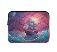Ship in The Ocean Laptop Sleeve Bag for 15-16Inch, Waterproof Shockproof Laptop Quilting Case, Slim Lightweight Design for Work-L