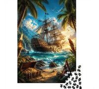 Ship Island Treasure Jigsaw Puzzle, 1000 Pcs For Adults | 38x26cm Puzzle Fans, Birthday Gift, Cardboard, Mood Calming, Tight Puzzle Fit