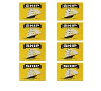 Ship Safety Matches Multipack (Pack of 8) Bulk Matchbox Household Set - Approx 256 Small Matchsticks with Side Striker Panel for Candles, Gas Cooker, Fireplace