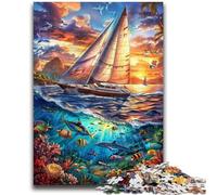 Ship Sailing on The Ocean 1000 Piece Jigsaw Puzzles for Adults & Teens,Challenging To Complete But Fun And Humorous Birthday Present,Gifts,Wall Art (38x26cm)