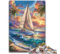 Ship Sailing on The Ocean Jigsaw Puzzles for Adults 1000 Piece,for Educational Game Challenge Toy for Is Ideal As A Gift for The Whole Family (38x26cm)
