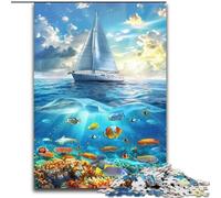 Ship Sailing on The Ocean Jigsaw Puzzles for Teenagers 1000 Piece Puzzle, Challenging Game Toys Every Piece Is Unique - Challenging Family Fun Game (26x38cm)