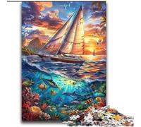 Ship Sailing on The Ocean Jigsaw Puzzles for Teenagers, Brain Intelligence Challenge Addictive Toys for Home Decoration (70x100cm)