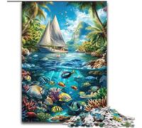 Ship Sailing on The Ocean Jigsaws Puzzles 1000 Pieces for Adults Gifts, Challenging Game Toys Wall Decoration Unique Birthday And Xmas Gifts (50x75cm)