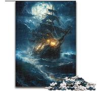 Ship Sailing on The Sea 1000 Piece Jigsaw Puzzles for Teenagers, for 14+ Train Your Brain And Your Hands Christmas Game Gifts (26x38cm)