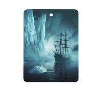 Ship Struck An Icebe 1Pcs Car Air Freshener Automotive Aromatherapy Tablets Hanging Scented Cards for Room Bathroom Square