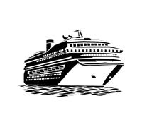 Ship Titanic Cruise Waves Sea Ocean Beach Sailing Lettering Decals 32x50.3cm Car Body Decoration Black