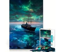 Ship Under Starry Sky 1000 Piece Jigsaw Puzzles for Adults Jigsaw Logic Toy Indoor Play Precision Cut Cherished Gift 38x52cm