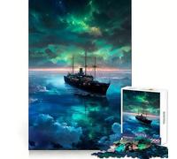 Ship Under Starry Sky Jigsaw Puzzle for Teenagers 1000 Pieces Fine Logic Toy Calm Pastime Neat Edge Art Collection Piece 38x26cm