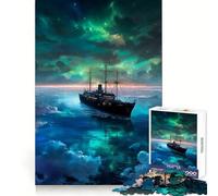 Ship Under Starry Sky Teenagers 1000 Piece Jigsaw Puzzle Enhance Recall Soothing Play Neat Edge Santa Wish Item 50x75cm
