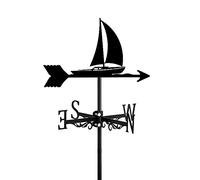 Ship Weather Vane Farm Retro Boat Stainless Steel Weathervane Sailboat Wind Direction Indicator with Anti-Rust Coating Corrosion Resistant Weathercock Measuring Tools,Dragon Boat (Sloop)