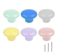 ShipeeKin 6X Colorful Drawer Knobs Kids Cupboard Knob Ceramic Cabinet Knob