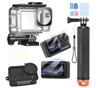 ShipeeKin Accessory Set Kit for DJI OSMO Action 5 Pro, Waterproof Diving Housing Underwater Floating Handle Glass Film Protective Film Silicone Case with Lens Cover Anti-Fog Inserts
