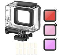 ShipeeKin Waterproof Case with Red Filters and Aintifog-Inserts | Replacement compatible for Gopro Hero 7 Black Hero 6 Hero 5 Hero 2018 Diving Protective Shell 60M