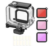 ShipeeKin Waterproof Housing Case Underwater Case Replacement with Red Filters and Aintifog-Inserts replacement compatible for Gopro Hero 13 12 11 10 9 Diving Protective Shell 60M