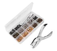 Shipenophy 240 Sets Double-Sided Rivet Plier Kit Tool for Crafts Belts