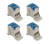 Shipenophy Din Rail Terminal Block Distribution Box 80A Flame Retardant | Transparent Cover for Quick Visual Cable Inspection, Flame Retardant Nylon Shell, Fits Distribution Cabinets and High Voltage