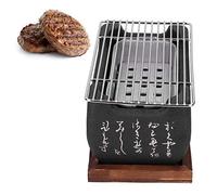 Shipenophy Japanese BBQ Grill, 13.5 X 13.5 X 24.6cm Portable Charcoal Barbecue Stove Lightweight Aluminum Alloy Mini Oven for Home Outdoor Cooking