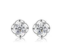 Shipenophy Leaf Shaped Ear Studs, Elegant Copper Design | Small size, Super sparkling finish, Minimalistic style, Comfortable wear, Perfect for daily use