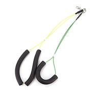 Shipenophy Pet Grooming Loop Grooming, Leash Adjustable Double Stainless | Steel Rope Foam Cotton Collar Spring Hook for Dog Table Pet Restraint (Yellow+Green)