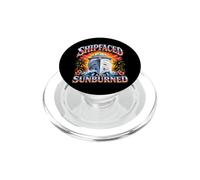 Shipfaced And Sunburned Funny Cruise Party PopSockets PopGrip for MagSafe