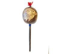 Shipibo Dolphin Gourd Rattle 3" Medium Blue - Joy & Flow - Amazon Shamanic Rattle