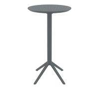 shipley 60cm polypropylene bar table in dark grey
