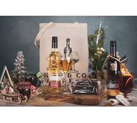 Shipp & Co Christmas Hamper Box (Gluten Free) - Mulled Elderberry Wine, Sweet Dessert Wine, Festive Chutneys & Gluten Free Fruit and Brandy Cake (PF)